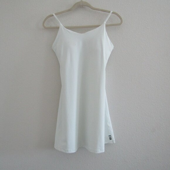 Milo Activewear Tennis Dress 8 White Athletic Athleisure Gym Workout - Picture 1 of 11